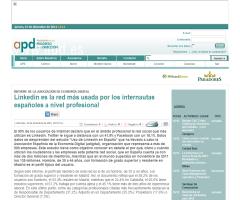 Linkedin es la red más usada por los internautas españoles a nivel profesional
