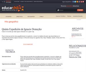 Quinta Expedición de Ignacio Domeyko (Educarchile)