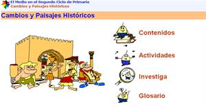 Cambios y paisajes históricos, lecciones interactivas de historia