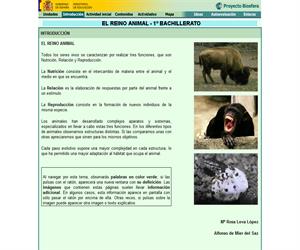 El Reino Animal: unidad didáctica de Biología de 1º de Bachillerato (proyecto Biosfera)