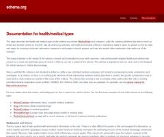 Schema.org : health/medical types