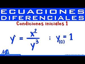 Ecuación diferencial con condiciones iniciales