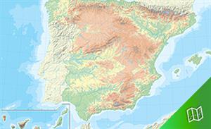 Mapa mudo físico de España