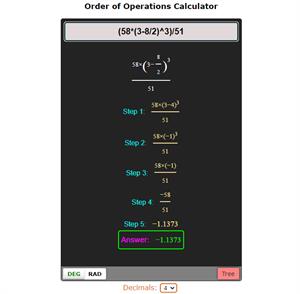 Order of Operations: PEMDAS Calculator