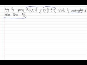 Coordenadas del vector libre que une dos puntos