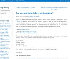 Can we create better links by playing games?