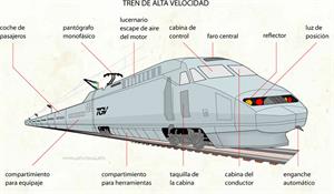 Tren de alta velocidad -TVA (Diccionario visual)