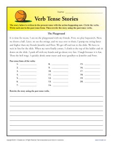 Verb Tense Stories