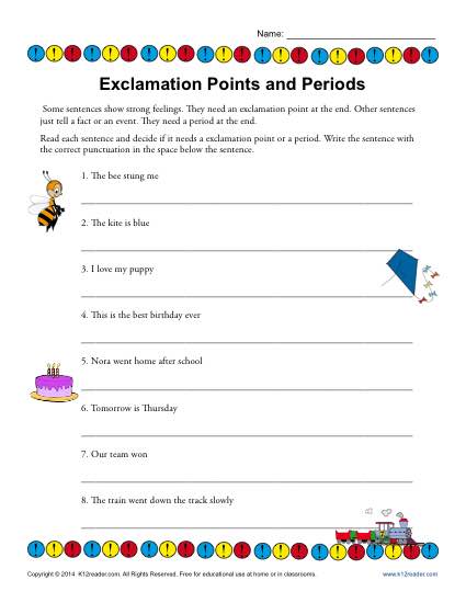 Exclamation Points and Periods