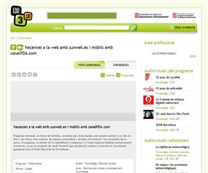 Vacances a la web amb sunweb.es i mòbils amb canalPDA.com (Edu3.cat)