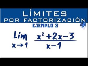 Solución de límites por factorización | Ejemplo 3