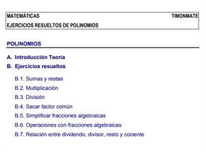 Ejercicios resueltos sobre polinomios (Juan J. Pascual Redondo)