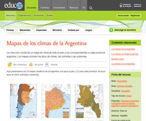 Mapas de los climas de la Argentina