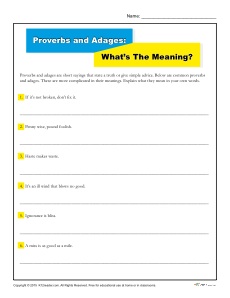 Proverbs and Adages: What’s the Meaning?