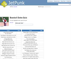Baseball Dates Quiz