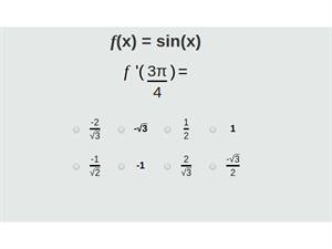 Practica derivadas e integrales en la red  (Thatquiz.org)