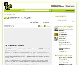 200.000 articles a la Viquipèdia (Edu3.cat)