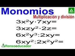 Multiplicación y división monomios. Método efectivo.