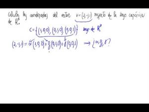 Cálculo de coordenadas respecto de una base