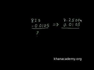 Resta de Números Decimales (Khan Academy Español)
