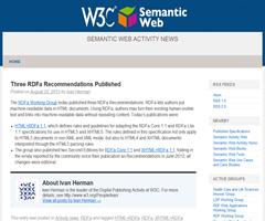 Three RDFa Recommendations Published | Semantic Web Activity News