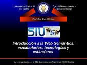 Introducción a la Web semántica: vocabularios, tecnologías y estándares