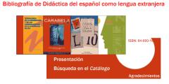 Bibliografía de Didáctica del español como lengua extranjera