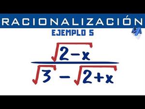 Racionalización de denominadores | Ejemplo 5 Binomio