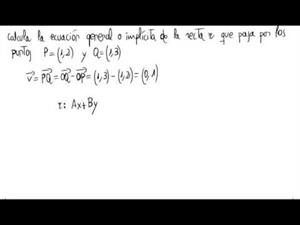 Ecuación general de la recta que pasa por dos puntos