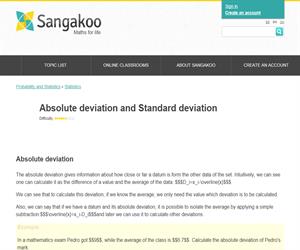 Absolute deviation and Standard deviation