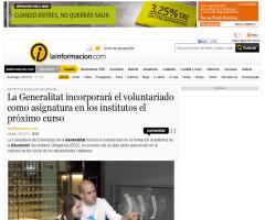 La Generalitat incorporará el voluntariado como asignatura en los institutos el próximo curso
