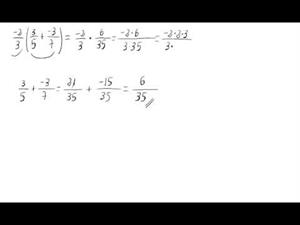 Propiedad distributiva de números racionales