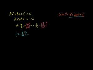 Demostración de la fórmula cuadrática (Khan Academy Español)