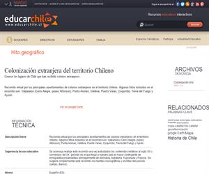 Colonización extranjera del territorio Chileno (Educarchile)