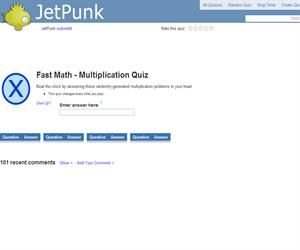 Fast Math - Multiplication Quiz