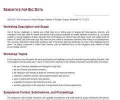 Semantics for Big Data