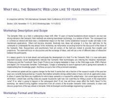 What will the Semantic Web look like 10 years from now? (ISWC 2012)