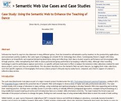 Case Study: Using the Semantic Web to Enhance the Teaching of Dance