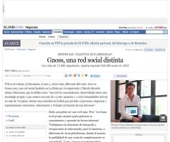 Gnoss, una red social distinta (Artículo de El País)