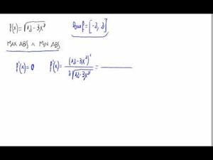 Máximos y mínimos absolutos - 1 variable