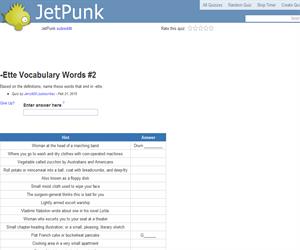 Ette Vocabulary Words 2