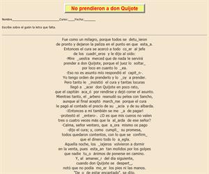 55ª Ficha de ortografía de Don Quijote de la Mancha