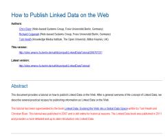 Tutorial: How to Publish Linked Data on the Web - Como publicar datos enlazados en la Web