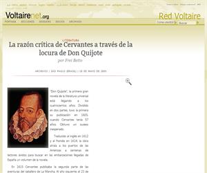 La razón crítica de Cervantes a través de la locura de Don Quijote por Frei Betto