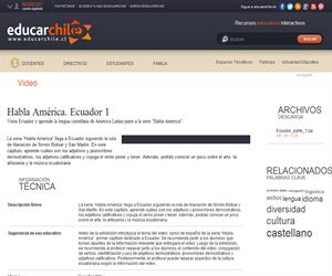 Habla América. Ecuador 1 (Educarchile)