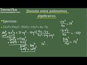 División entre polinomios algebraicos. Problema 14 de 15 (Tareas Plus)