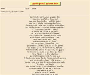 69ª Ficha de ortografía de Don Quijote de la Mancha