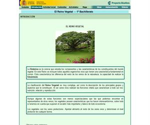 El Reino Vegetal: unidad de Biología de 1º de Bachillerato (proyecto Biosfera)