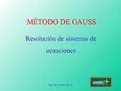 Método de Gauss. Resolución de sistemas de ecuaciones
