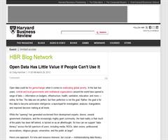 Open Data Has Little Value If People Can't Use It (Harvard Business Review)
